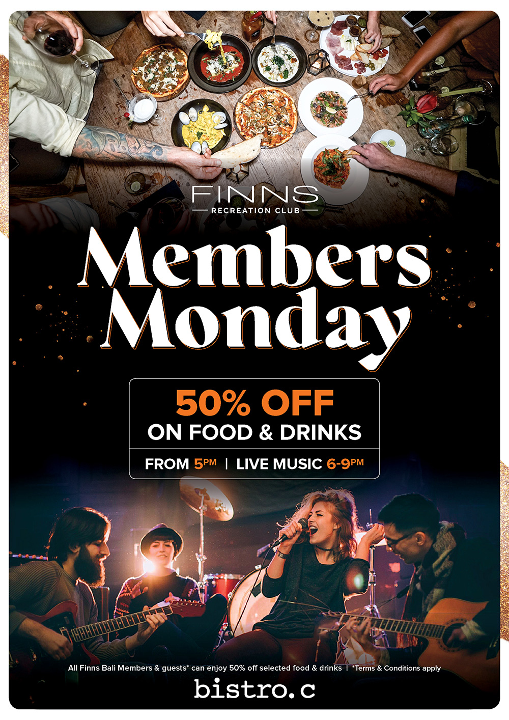 Members Monday 50% Off Food &#038; Drinks